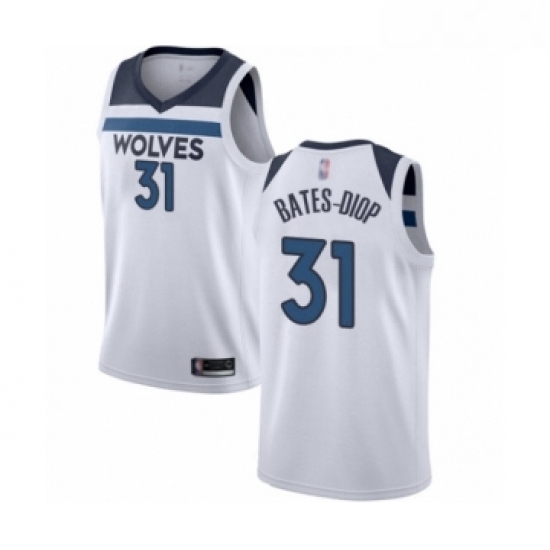 Womens Minnesota Timberwolves 31 Keita Bates Diop Swingman White Basketball Jersey Association Edition Womens Minnesota Timberwolves 31 Keita Bates Diop Swingman White Basketball Jersey Association Edition