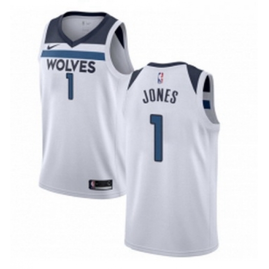 Womens Nike Minnesota Timberwolves 1 Tyus Jones Swingman White NBA Jersey Association Edition Womens Nike Minnesota Timberwolves 1 Tyus Jones Swingman White NBA Jersey Association Edition