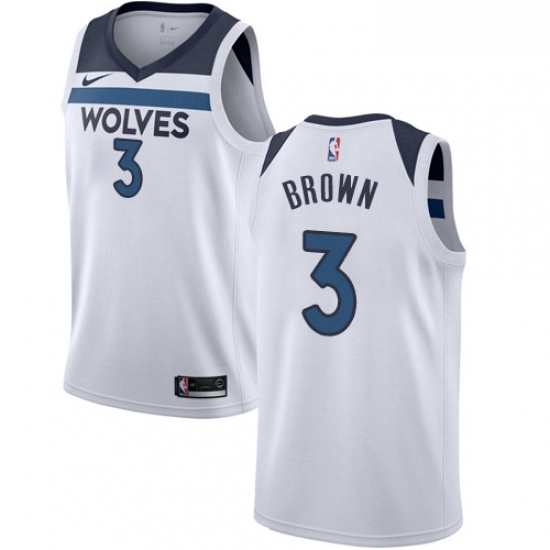 Womens Nike Minnesota Timberwolves 3 Anthony Brown Swingman White NBA Jersey Association Edition Womens Nike Minnesota Timberwolves 3 Anthony Brown Swingman White NBA Jersey Association Edition
