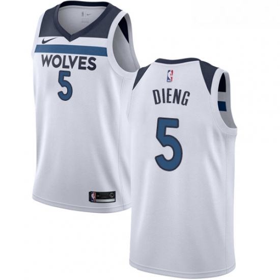 Womens Nike Minnesota Timberwolves 5 Gorgui Dieng Swingman White NBA Jersey Association Edition Womens Nike Minnesota Timberwolves 5 Gorgui Dieng Swingman White NBA Jersey Association Edition