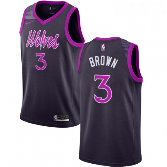 Youth Nike Minnesota Timberwolves 3 Anthony Brown Swingman Purple NBA Jersey City Edition Youth Nike Minnesota Timberwolves 3 Anthony Brown Swingman Purple NBA Jersey City Edition