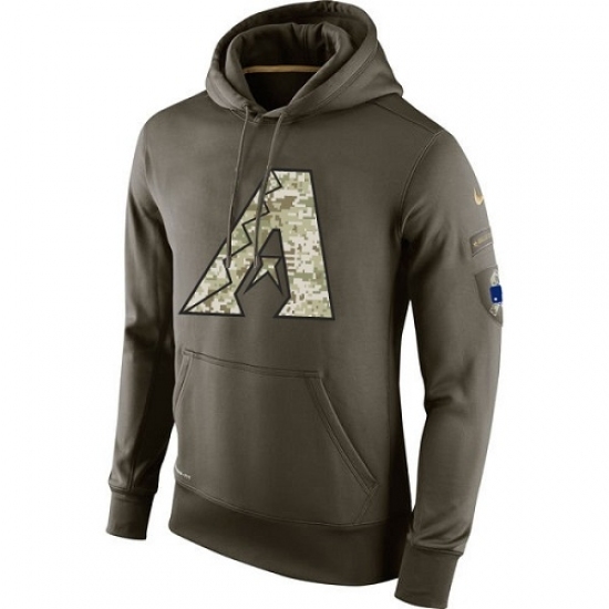 MLB Men Arizona Diamondbacks Nike Olive Salute To Service KO Performance Hoodie MLB Men Arizona Diamondbacks Nike Olive Salute To Service KO Performance Hoodie