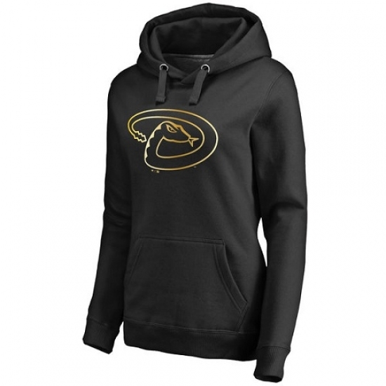 MLB Arizona Diamondbacks Women Gold Collection Pullover Hoodie Black MLB Arizona Diamondbacks Women Gold Collection Pullover Hoodie Black