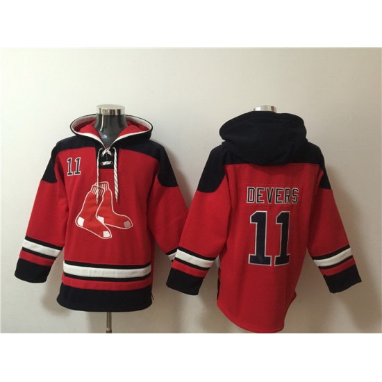 Men Boston Red Sox 11 Rafael Devers Ageless Must Have Lace Up Pullover Hoodie Men Boston Red Sox 11 Rafael Devers Ageless Must Have Lace Up Pullover Hoodie