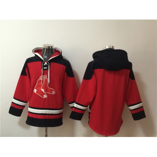 Men Boston Red Sox Blank Ageless Must Have Lace Up Pullover Hoodie Men Boston Red Sox Blank Ageless Must Have Lace Up Pullover Hoodie