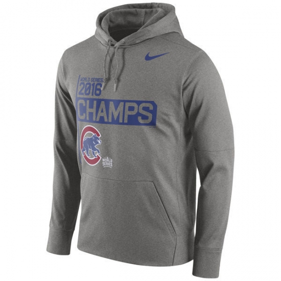 Men Chicago Cubs Nike Gray 2016 World Series Champions Celebration Performance Men Hoodie Men Chicago Cubs Nike Gray 2016 World Series Champions Celebration Performance Men Hoodie