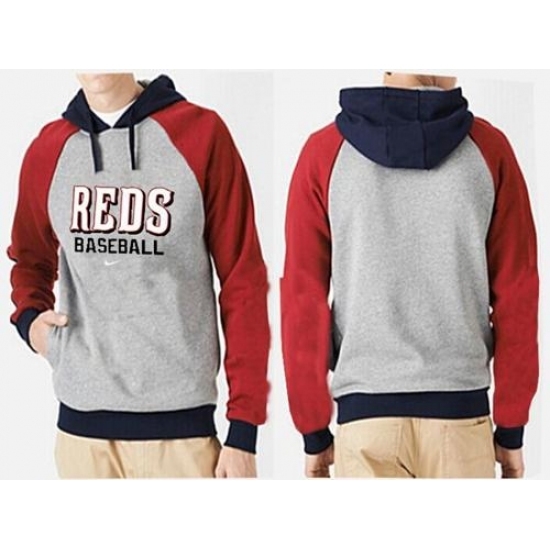 MLB Men Nike Cincinnati Reds Pullover Hoodie GreyRed MLB Men Nike Cincinnati Reds Pullover Hoodie GreyRed