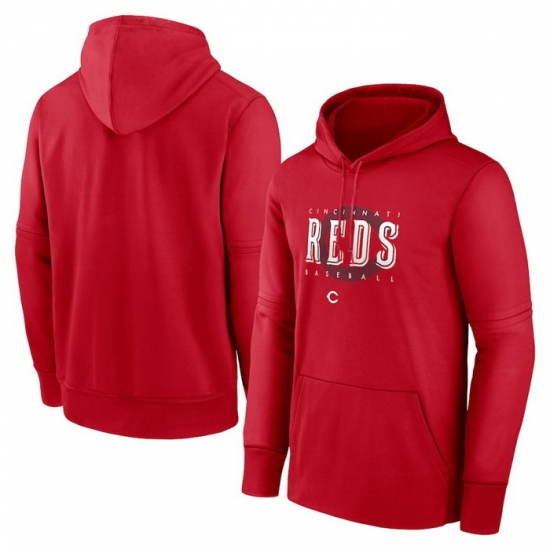 Men Cincinnati Reds Red Pregame Performance Pullover Hoodie Men Cincinnati Reds Red Pregame Performance Pullover Hoodie