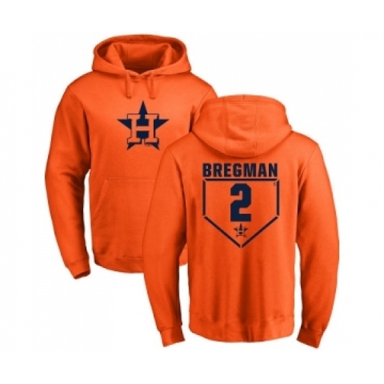 Men MLB Nike Houston Astros 2 Alex Bregman Orange RBI Pullover Hoodie Men MLB Nike Houston Astros 2 Alex Bregman Orange RBI Pullover Hoodie