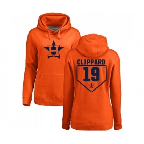 MLB Women Nike Houston Astros 19 Tyler Clippard Orange RBI Pullover Hoodie MLB Women Nike Houston Astros 19 Tyler Clippard Orange RBI Pullover Hoodie