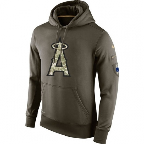 MLB Men Los Angeles Angels of Anaheim Nike Olive Salute To Service KO Performance Hoodie MLB Men Los Angeles Angels of Anaheim Nike Olive Salute To Service KO Performance Hoodie