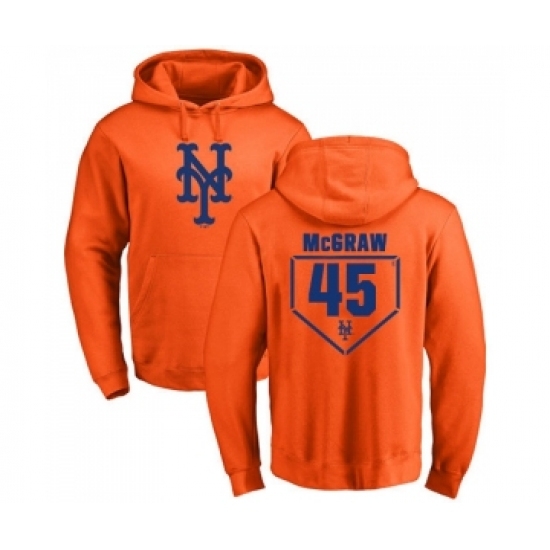 Men MLB Nike New York Mets 45 Tug McGraw Orange RBI Pullover Hoodie Men MLB Nike New York Mets 45 Tug McGraw Orange RBI Pullover Hoodie