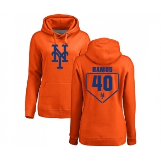 Baseball Women New York Mets 40 Wilson Ramos Orange RBI Pullover Hoodie Baseball Women New York Mets 40 Wilson Ramos Orange RBI Pullover Hoodie