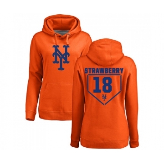 MLB Women Nike New York Mets 18 Darryl Strawberry Orange RBI Pullover Hoodie MLB Women Nike New York Mets 18 Darryl Strawberry Orange RBI Pullover Hoodie