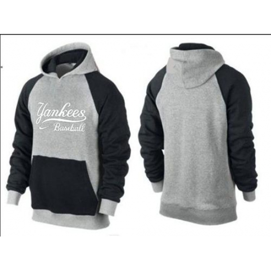 MLB Men Nike New York Yankees Pullover Hoodie GreyBlack MLB Men Nike New York Yankees Pullover Hoodie GreyBlack