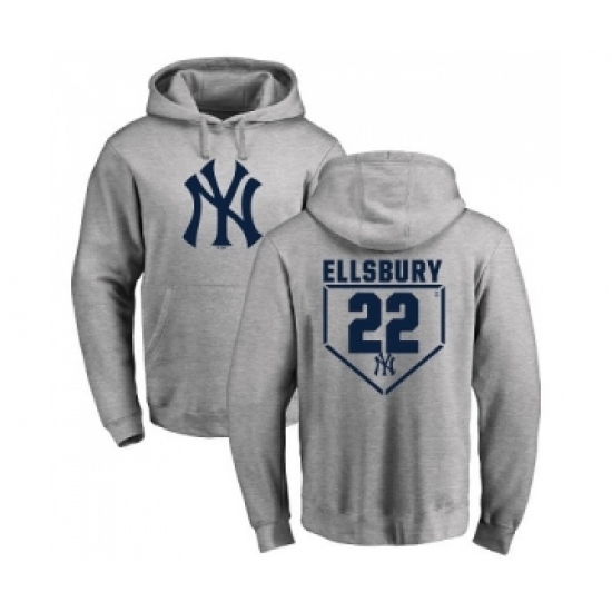 Men MLB Nike New York Yankees 22 Jacoby Ellsbury Gray RBI Pullover Hoodie Men MLB Nike New York Yankees 22 Jacoby Ellsbury Gray RBI Pullover Hoodie