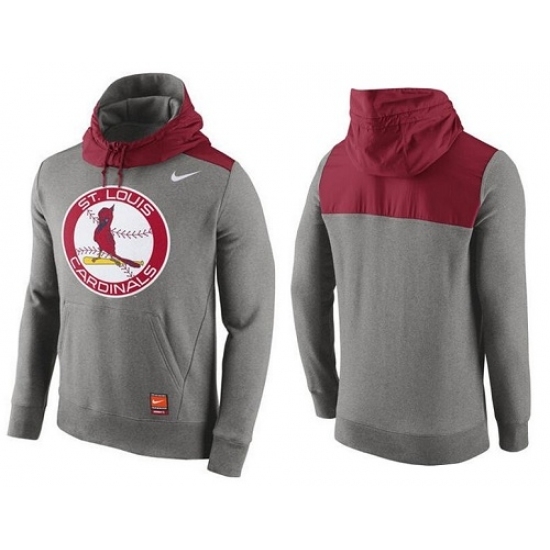 MLB Men St Louis Cardinals Nike Gray Cooperstown Collection Hybrid Pullover Hoodie MLB Men St Louis Cardinals Nike Gray Cooperstown Collection Hybrid Pullover Hoodie