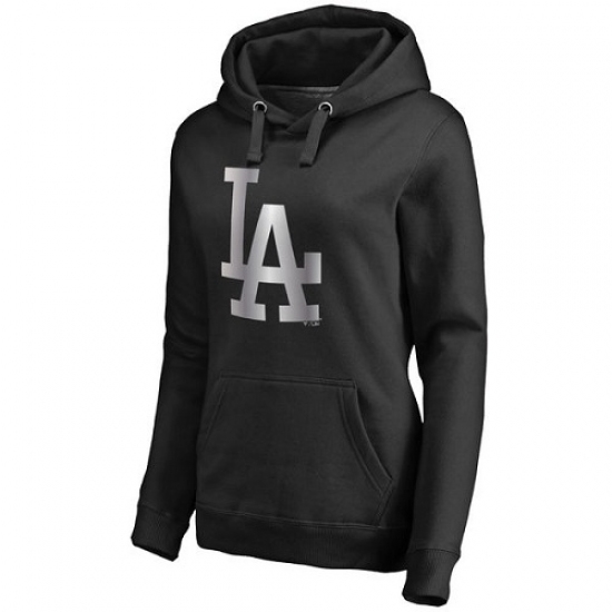 MLB LA Dodgers Women Platinum Collection Pullover Hoodie Black MLB LA Dodgers Women Platinum Collection Pullover Hoodie Black