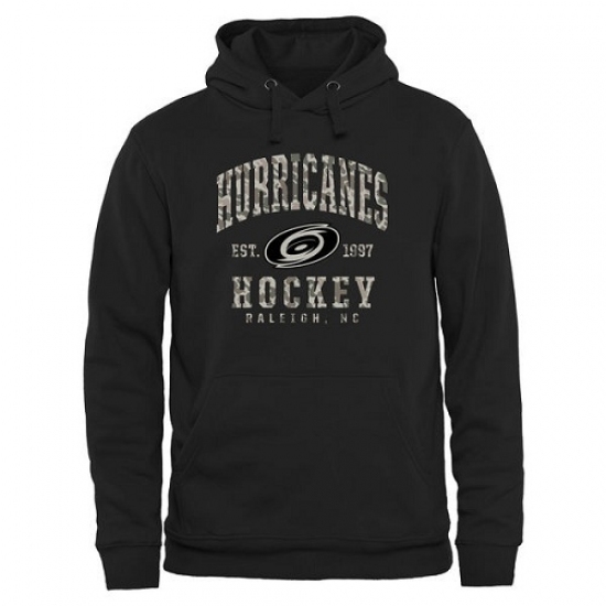 NHL Mens Carolina Hurricanes Camo Stack Pullover Hoodie Black NHL Mens Carolina Hurricanes Camo Stack Pullover Hoodie Black