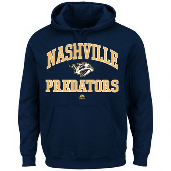 Men Nashville Predators Majestic Heart 26 Soul Hoodie Navy Blue Men Nashville Predators Majestic Heart 26 Soul Hoodie Navy Blue