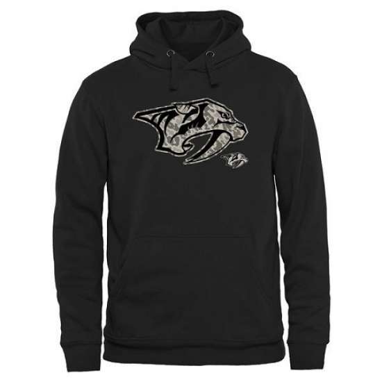 NHL Mens Nashville Predators Black Rink Warrior Pullover Hoodie NHL Mens Nashville Predators Black Rink Warrior Pullover Hoodie