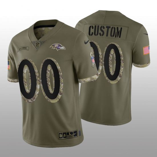Men Women Youth Baltimore Ravens ACTIVE PLAYER Custom Olive 2022 Salute To Service Limited Stitched Jersey Men Women Youth Baltimore Ravens ACTIVE PLAYER Custom Olive 2022 Salute To Service Limited Stitched Jersey
