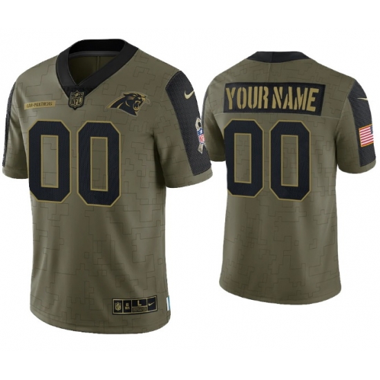 Men Women Youth Toddler Carolina Panthers ACTIVE PLAYER Custom 2021 Olive Salute To Service Limited Stitched Jersey Men Women Youth Toddler Carolina Panthers ACTIVE PLAYER Custom 2021 Olive Salute To Service Limited Stitched Jersey