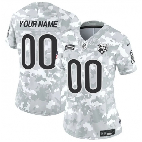 Women Chicago Bears Active Player Custom 2024 F U S E Arctic Camo Salute To Service Limited Stitched Football Jersey Women Chicago Bears Active Player Custom 2024 F U S E Arctic Camo Salute To Service Limited Stitched Football Jersey