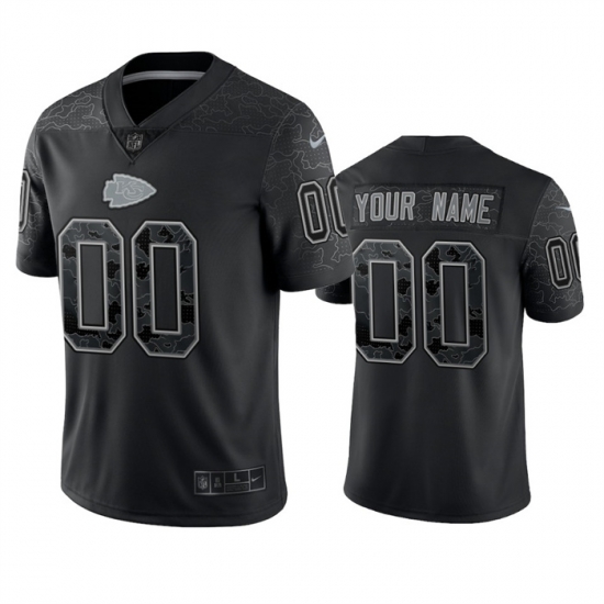 Men Women Youth Kansas City Chiefs Active Player Custom Black Reflective Limited Stitched Football Jersey Men Women Youth Kansas City Chiefs Active Player Custom Black Reflective Limited Stitched Football Jersey