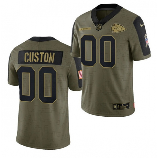 Men Women Youth Toddler Kansas City Chiefs ACTIVE PLAYER Custom 2021 Olive Salute To Service Limited Stitched Jersey Men Women Youth Toddler Kansas City Chiefs ACTIVE PLAYER Custom 2021 Olive Salute To Service Limited Stitched Jersey