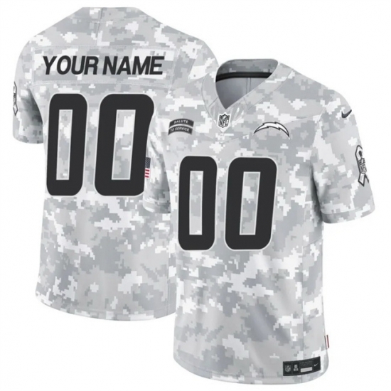 Men Los Angeles Chargers Active Player Custom 2024 F U S E Arctic Camo Salute To Service Limited Stitched Football Jersey Men Los Angeles Chargers Active Player Custom 2024 F U S E Arctic Camo Salute To Service Limited Stitched Football Jersey