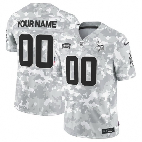 Men Minnesota Vikings Active Player Custom 2024 F U S E Arctic Camo Salute To Service Limited Stitched Football Jersey Men Minnesota Vikings Active Player Custom 2024 F U S E Arctic Camo Salute To Service Limited Stitched Football Jersey