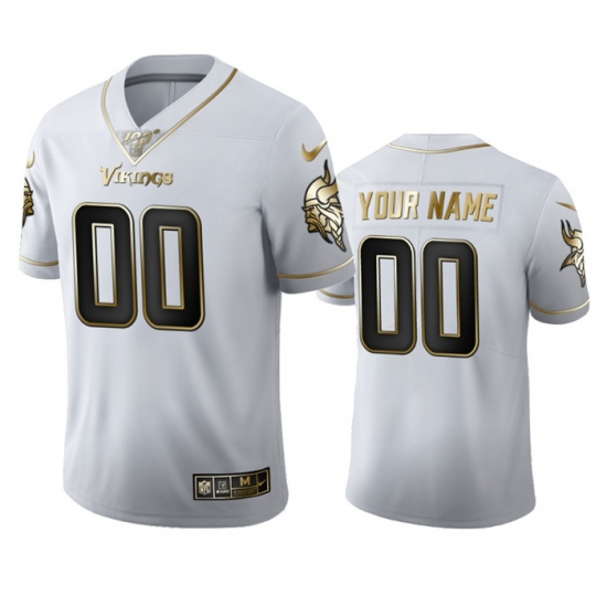 Men Women Youth Toddler Minnesota Vikings Custom Men Nike White Golden Edition Vapor Limited NFL 100 Jersey Men Women Youth Toddler Minnesota Vikings Custom Men Nike White Golden Edition Vapor Limited NFL 100 Jersey