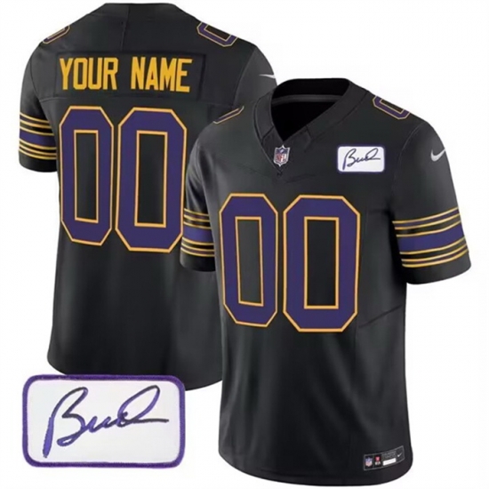 Men Women youth Minnesota Vikings Customized Black 2023 F U S E Bud Grant Patch Limited Stitched Football Jersey Men Women youth Minnesota Vikings Customized Black 2023 F U S E Bud Grant Patch Limited Stitched Football Jersey