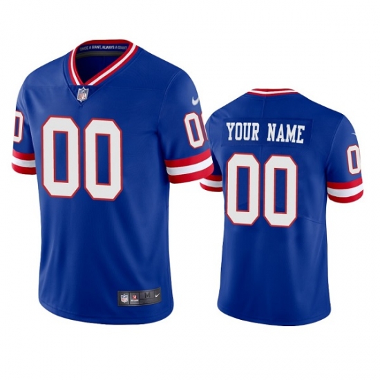 Men's New York Giants Customized Royal Vapor Untouchable Classic Retired Player Stitched Jersey Men's New York Giants Customized Royal Vapor Untouchable Classic Retired Player Stitched Jersey