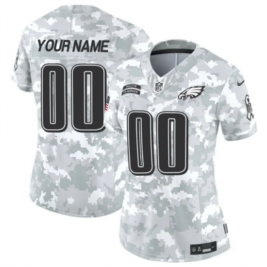 Women Philadelphia Eagles Active Player Custom 2024 F U S E Arctic Camo Salute To Service Limited Stitched Jersey Women Philadelphia Eagles Active Player Custom 2024 F U S E Arctic Camo Salute To Service Limited Stitched Jersey