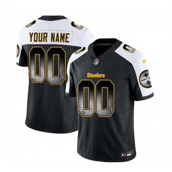 Men Women youth Pittsburgh Steelers Active Player Custom Black White 2023 F U S E Smoke Vapor Untouchable Limited Stitched Jersey Men Women youth Pittsburgh Steelers Active Player Custom Black White 2023 F U S E Smoke Vapor Untouchable Limited Stitched Jersey