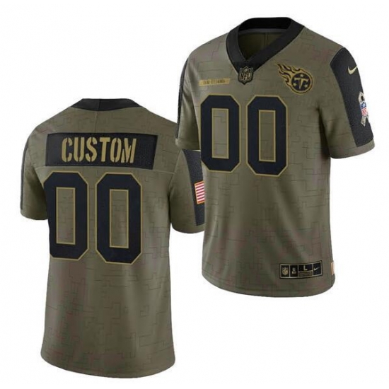Men Women Youth Toddler Tennessee Titans Custom 2021 Olive Salute To Service Limited Jersey Men Women Youth Toddler Tennessee Titans Custom 2021 Olive Salute To Service Limited Jersey