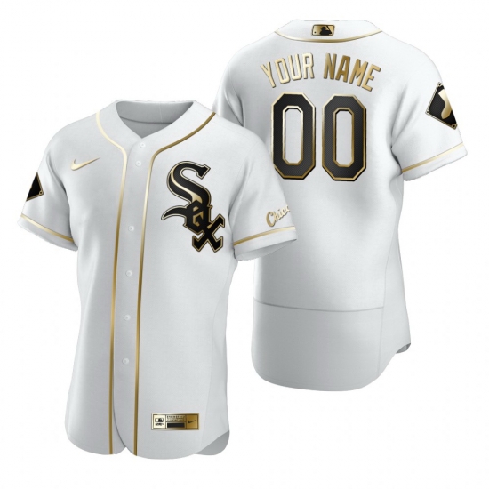 Men Women Youth Toddler Chicago White Sox White Gold Custom Nike MLB Flex Base Jersey Men Women Youth Toddler Chicago White Sox White Gold Custom Nike MLB Flex Base Jersey