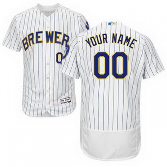 Men Women Youth All Size Milwaukee Brewers Majestic Flex Base Authentic Strips Collection Custom Jersey White Men Women Youth All Size Milwaukee Brewers Majestic Flex Base Authentic Strips Collection Custom Jersey White