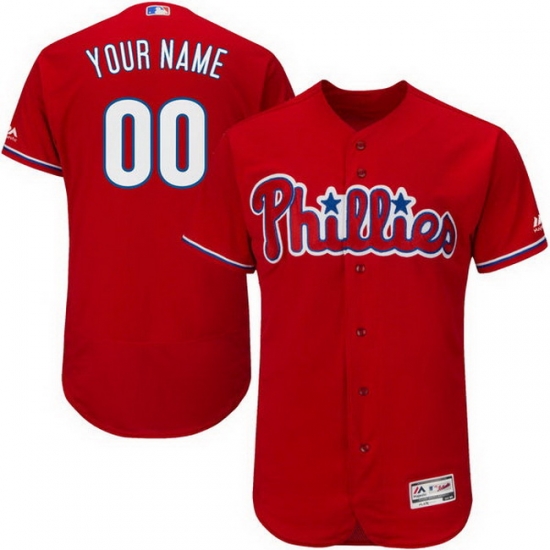 Men Women Youth All Size Philadelphia Phillies Majestic Alternate Scarlet Flex Base Custom Jersey Authentic Men Women Youth All Size Philadelphia Phillies Majestic Alternate Scarlet Flex Base Custom Jersey Authentic