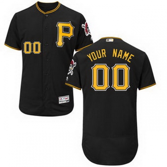 Men Women Youth All Size Pittsburgh Pirates Majestic Alternate Black Flex Base Authentic Collection Custom Jersey Men Women Youth All Size Pittsburgh Pirates Majestic Alternate Black Flex Base Authentic Collection Custom Jersey