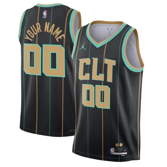 Men Women Youth Charlotte Hornets Active Player Custom 2022 2023 Black City Edition Stitched Basketball Jersey Men Women Youth Charlotte Hornets Active Player Custom 2022 2023 Black City Edition Stitched Basketball Jersey