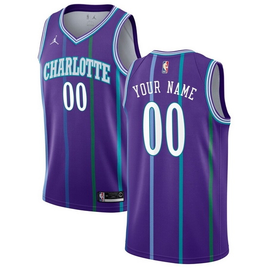 Men Women Youth Toddler Charlotte Hornets Purple Custom Nike NBA Stitched Jersey Men Women Youth Toddler Charlotte Hornets Purple Custom Nike NBA Stitched Jersey