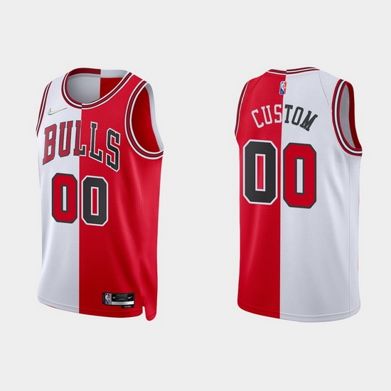 Men Women Youth Toddler Chicago Bulls Red White Split Custom Nike NBA Stitched Jersey Men Women Youth Toddler Chicago Bulls Red White Split Custom Nike NBA Stitched Jersey