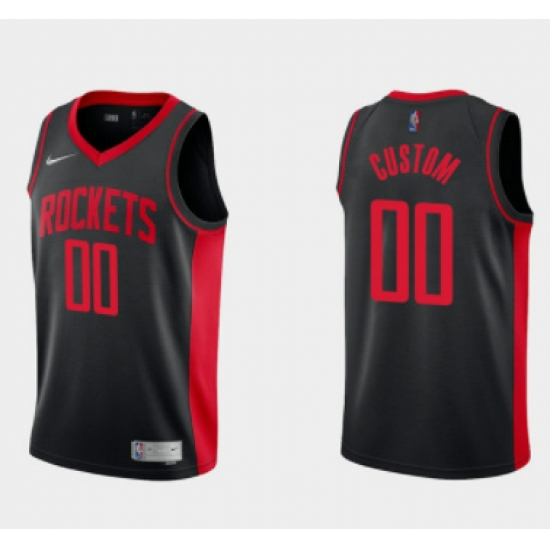Men Women Youth Toddler Houston Rockets Active Player Custom Black Earned Edition Stitched Basketball Jersey Men Women Youth Toddler Houston Rockets Active Player Custom Black Earned Edition Stitched Basketball Jersey