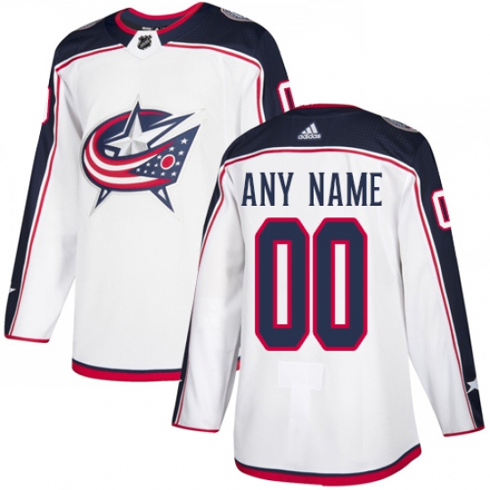 Men Women Youth Toddler White Jersey - Customized Adidas Columbus Blue Jackets Away Men Women Youth Toddler White Jersey - Customized Adidas Columbus Blue Jackets Away