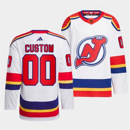 Men Women Youth New Jersey Devils Custom White 2022 23 Reverse Retro Stitched Jersey Men Women Youth New Jersey Devils Custom White 2022 23 Reverse Retro Stitched Jersey