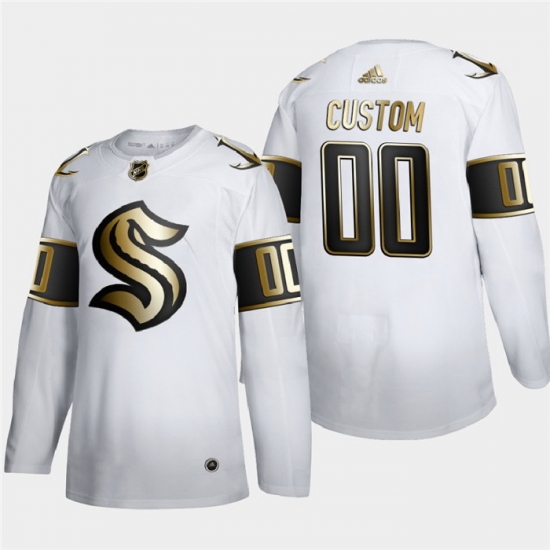 Seattle Kraken Custom Men Women youth Adidas White Golden Edition Limited Stitched NHL Jersey Seattle Kraken Custom Men Women youth Adidas White Golden Edition Limited Stitched NHL Jersey
