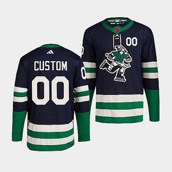 Men Women Youth Vancouver Canucks Custom Navy 2022 Reverse Retro Stitched Jersey Men Women Youth Vancouver Canucks Custom Navy 2022 Reverse Retro Stitched Jersey